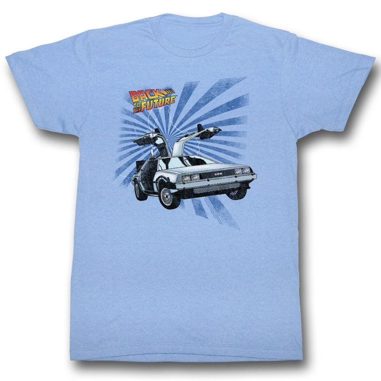 Back To The Future Mens S/S T-Shirt - Comical - Heather Light Blue Heather Hoodie, Sweatshirt | CiraTrend.com