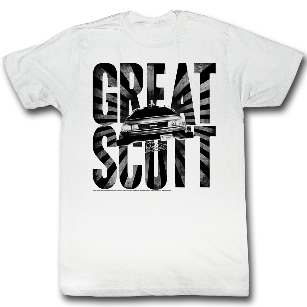 Back To The Future Mens S/S T-Shirt - Great Scott - Solid White Hoodie, Sweatshirt | CiraTrend.com