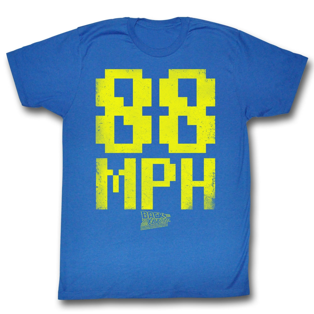 Back To The Future Mens S/S T-Shirt - 88Mph - Solid Royal Hoodie, Sweatshirt | CiraTrend.com
