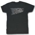 Back To The Future Mens S/S T-Shirt - Logo White - Heather Black Heather Hoodie, Sweatshirt | CiraTrend.com