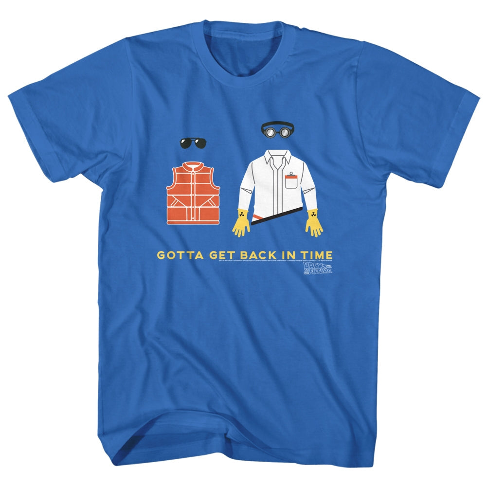 Back To The Future Mens S/S T-Shirt - Gotta Get Back - Solid Royal Hoodie, Sweatshirt | CiraTrend.com