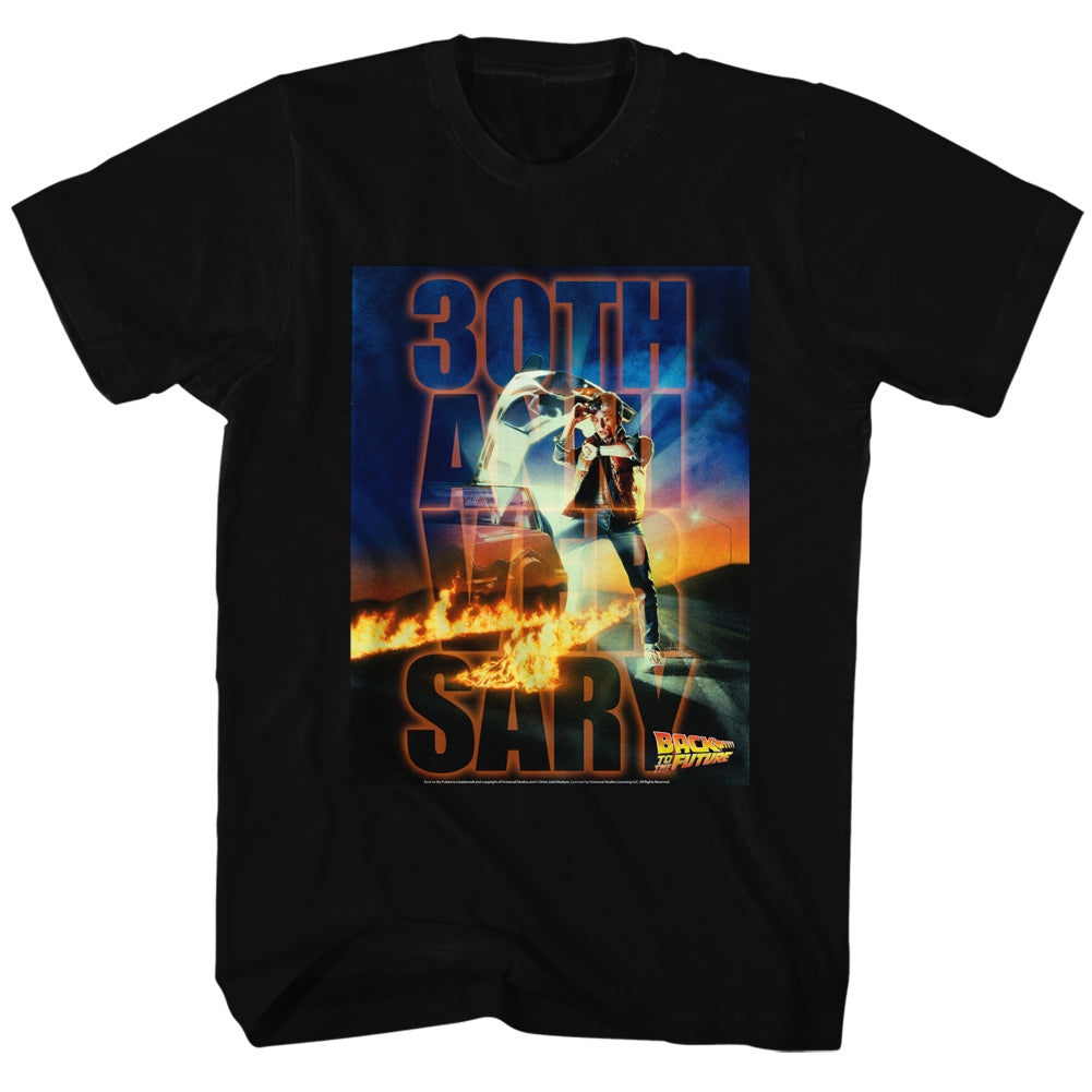 Back To The Future Mens S/S T-Shirt - Btf 30Th Anniversary - Solid Black Hoodie, Sweatshirt | CiraTrend.com