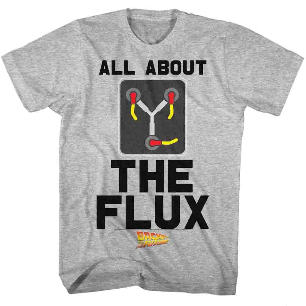 Back To The Future Mens S/S T-Shirt - All About Flux - Heather Gray Heather Hoodie, Sweatshirt | CiraTrend.com