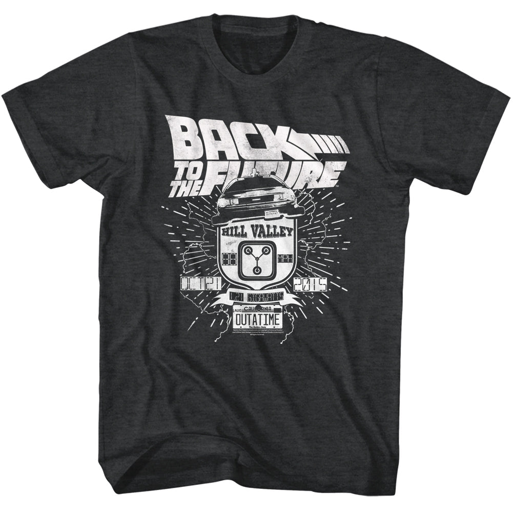 Back To The Future Mens S/S T-Shirt - Vintage Delorean - Heather Black Heather Hoodie, Sweatshirt | CiraTrend.com