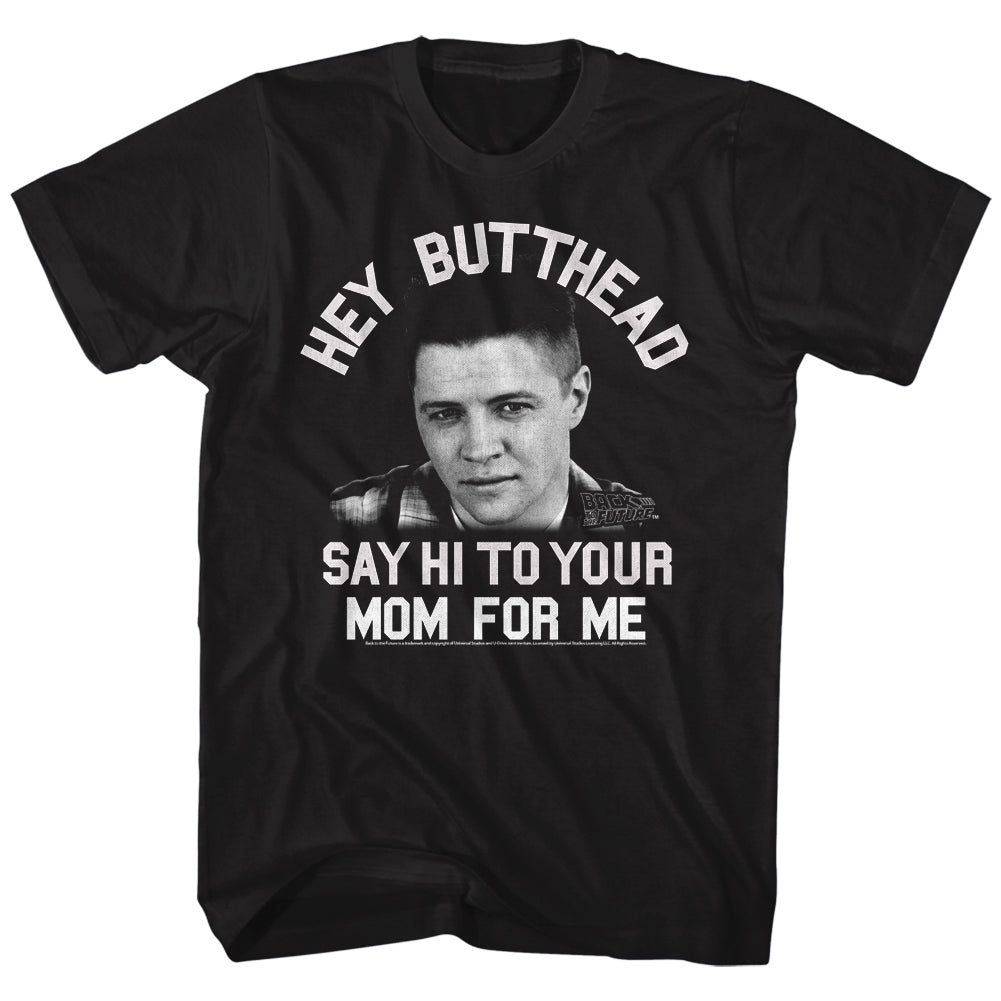 Back To The Future Mens S/S T-Shirt - Hey Butthead - Solid Black Hoodie, Sweatshirt | CiraTrend.com