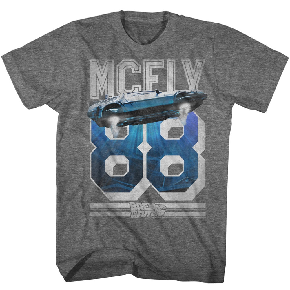 Back To The Future Mens S/S T-Shirt - Mcfly 88 - Heather Graphite Heather Hoodie, Sweatshirt | CiraTrend.com