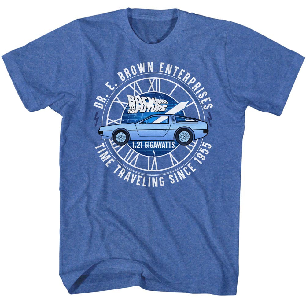 Back To The Future Mens S/S T-Shirt - Dr E Brown Enterprises - Heather Royal Heather Hoodie, Sweatshirt | CiraTrend.com