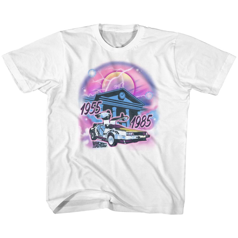 Back To The Future Toddler S/S T-Shirt - Airbrush - Solid White Hoodie, Sweatshirt | CiraTrend.com