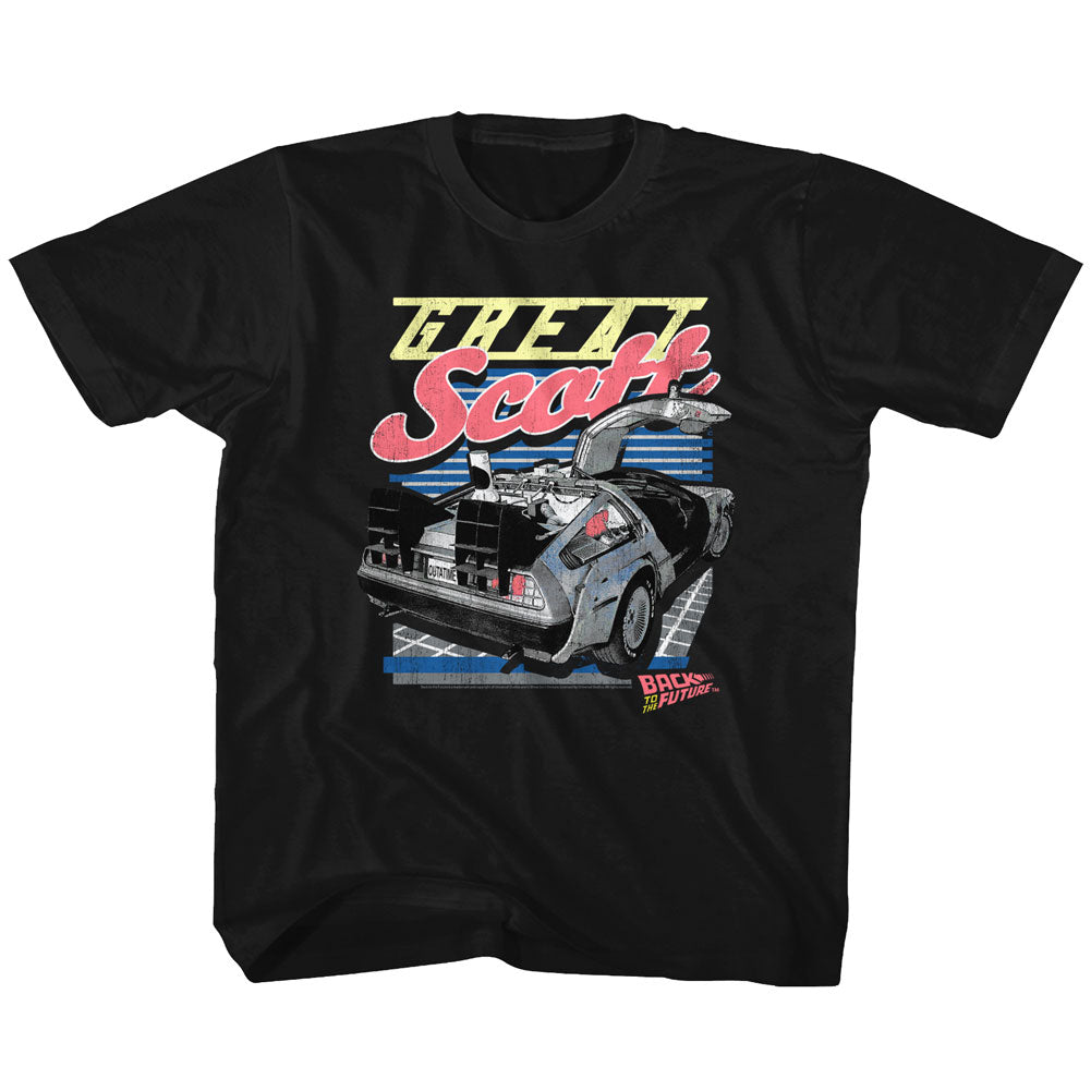 Back To The Future Toddler S/S T-Shirt - Great Scott - Solid Black Hoodie, Sweatshirt | CiraTrend.com