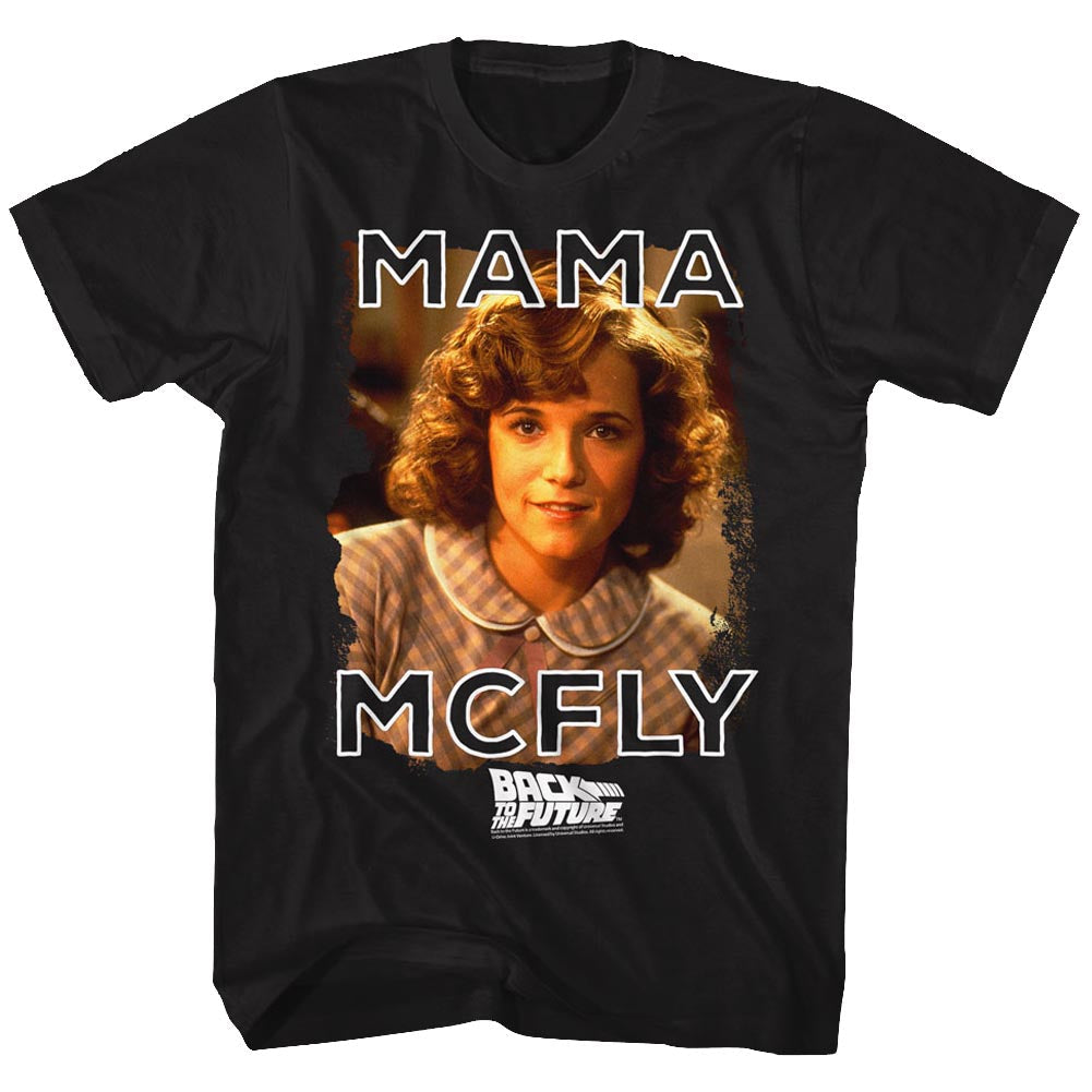 Back To The Future Mens S/S T-Shirt - Mama Mcfly - Solid Black Hoodie, Sweatshirt | CiraTrend.com