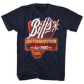 Back To The Future Mens S/S T-Shirt - Biffs Detail - Solid Navy Hoodie, Sweatshirt | CiraTrend.com