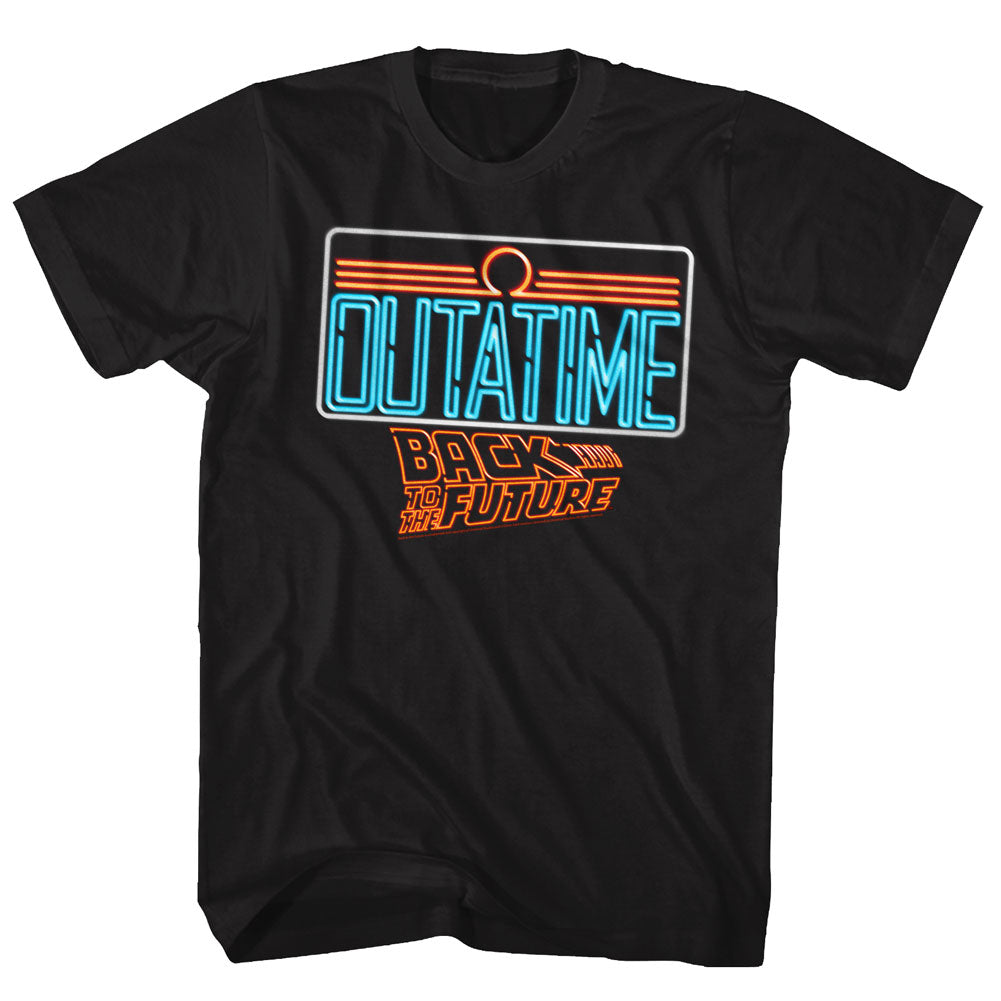 Back To The Future Mens S/S T-Shirt - Neon - Solid Black Hoodie, Sweatshirt | CiraTrend.com