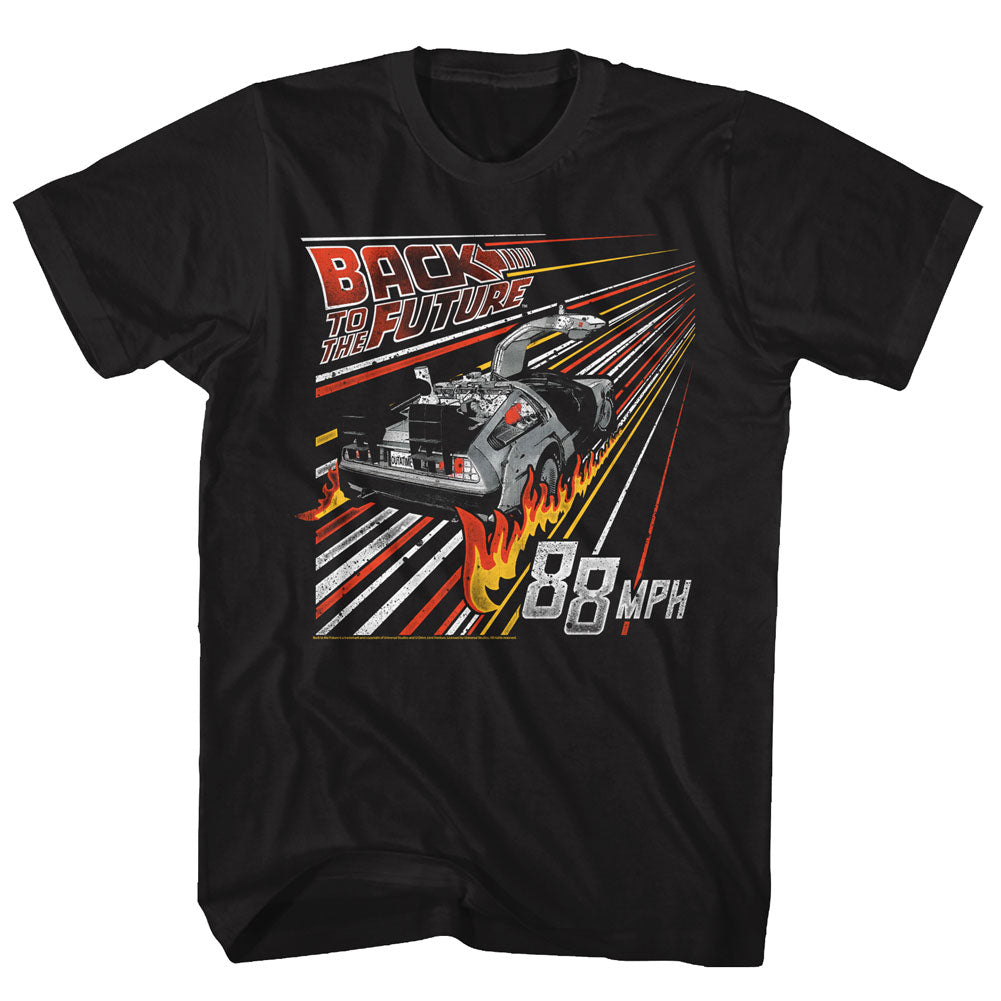 Back To The Future Mens S/S T-Shirt - Streak To The Future - Solid Black Hoodie, Sweatshirt | CiraTrend.com