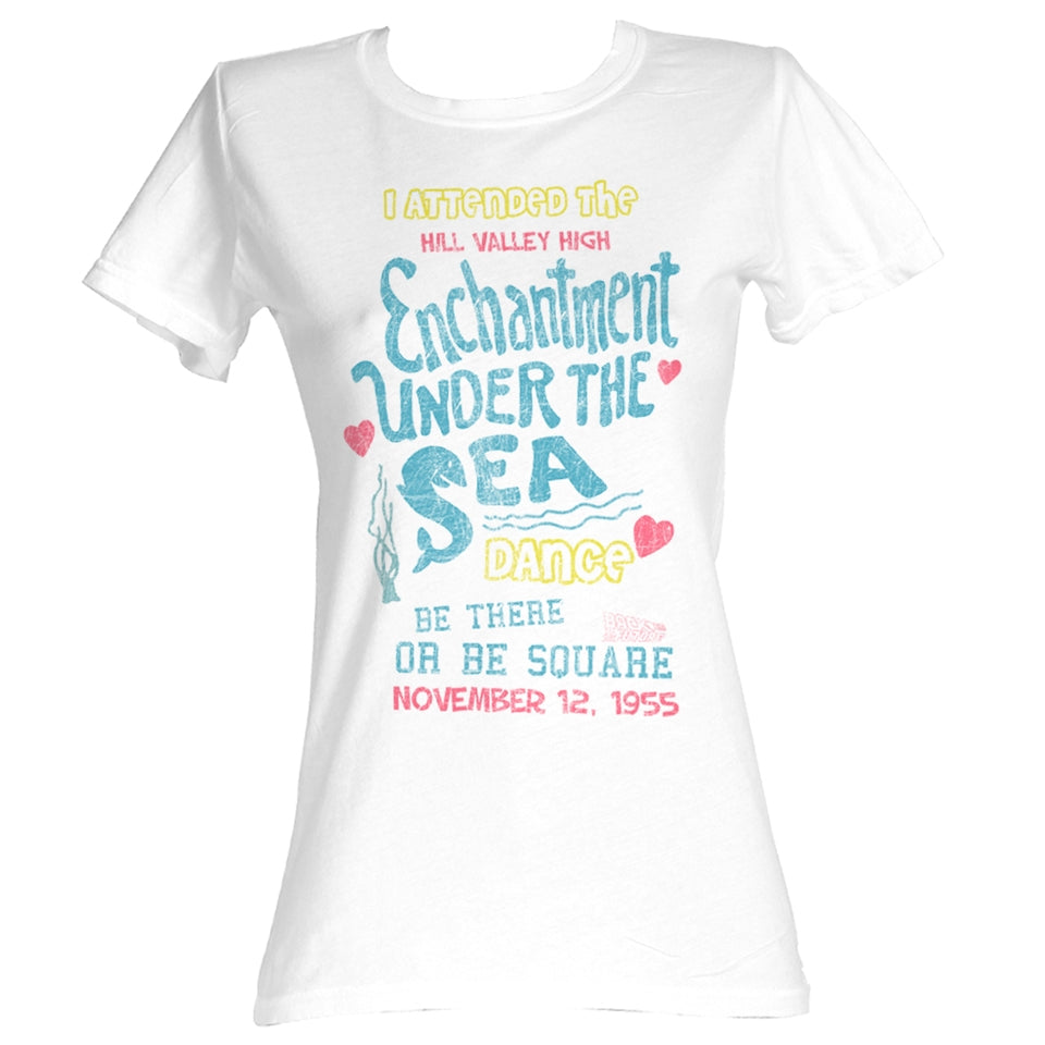 Back To The Future Girls Juniors S/S T-Shirt - Enchantment - Solid White Hoodie, Sweatshirt | CiraTrend.com