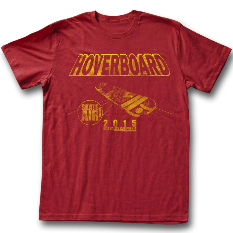 Back To The Future Mens S/S T-Shirt - New Board - Solid Red Hoodie, Sweatshirt | CiraTrend.com