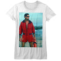 Baywatch Girls Juniors S/S T-Shirt - On The Beach - Solid White Hoodie, Sweatshirt | CiraTrend.com