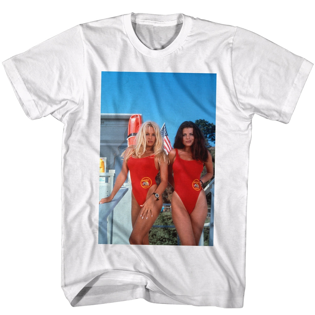 Baywatch Mens S/S T-Shirt - America - Solid White Hoodie, Sweatshirt | CiraTrend.com