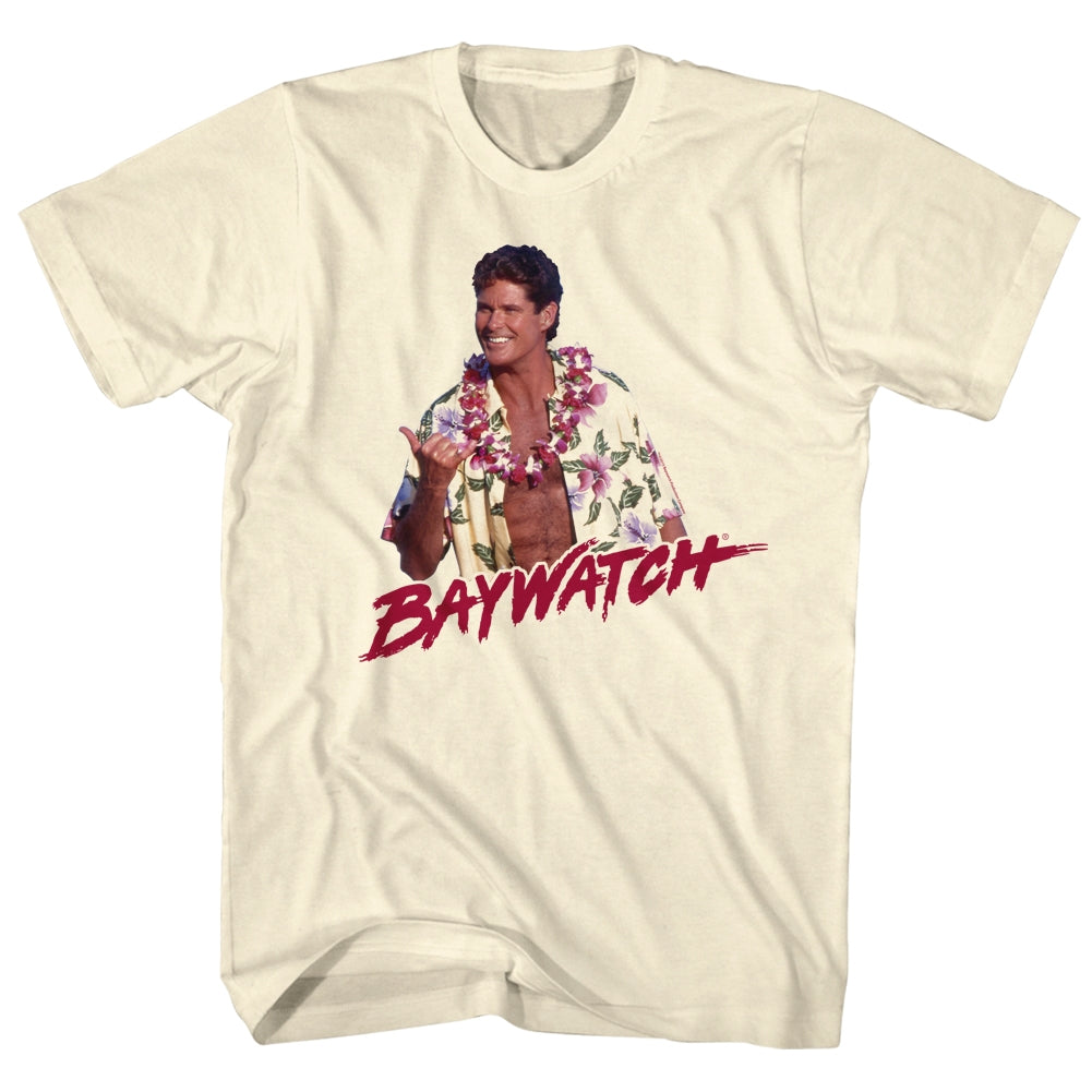 Baywatch Mens S/S T-Shirt - Righteous - Solid Natural Hoodie, Sweatshirt | CiraTrend.com