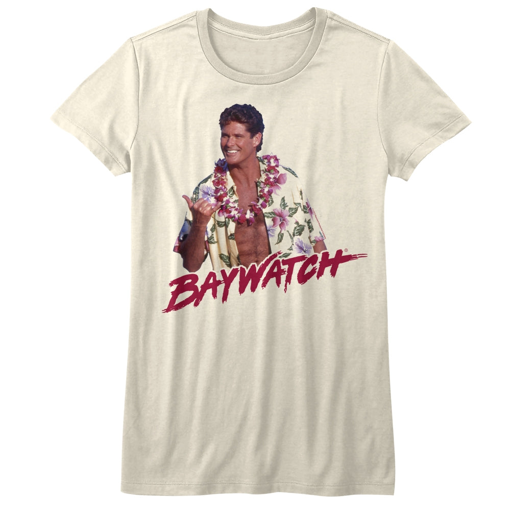 Baywatch Girls Juniors S/S T-Shirt - Righteous - Solid Natural Hoodie, Sweatshirt | CiraTrend.com