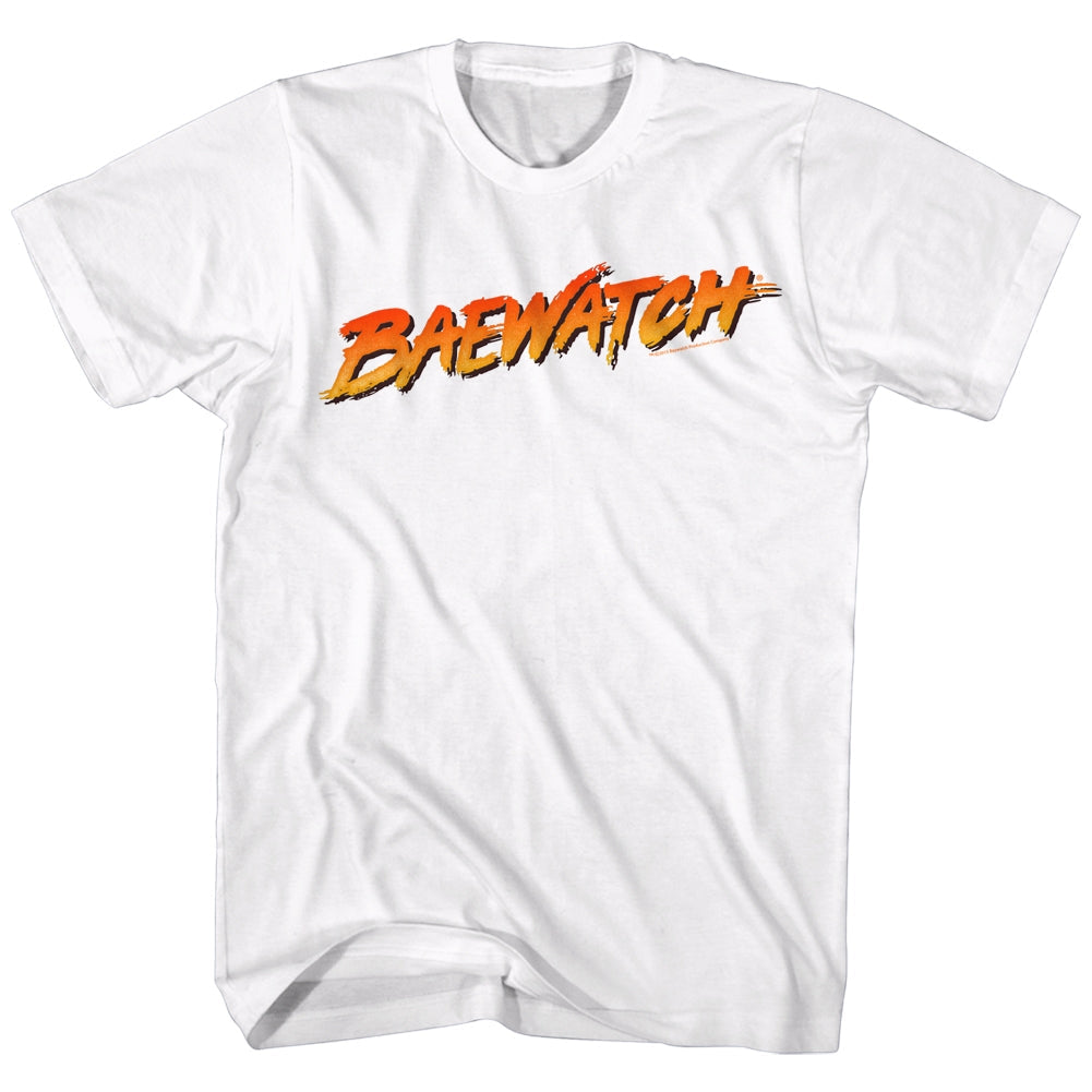 Baywatch Mens S/S T-Shirt - Baewatch Logo - Solid White Hoodie, Sweatshirt | CiraTrend.com