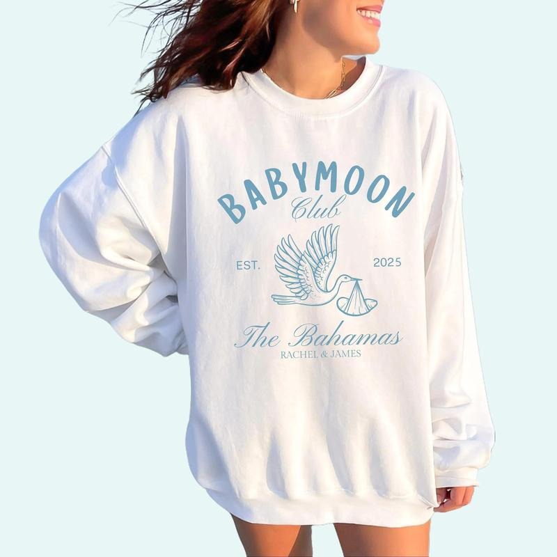 Babymoon Shirt Custom Babymoon Vacation Maternity Baby Reveal Shirt Beach Pregnancy Announcement Shirt Personalized...