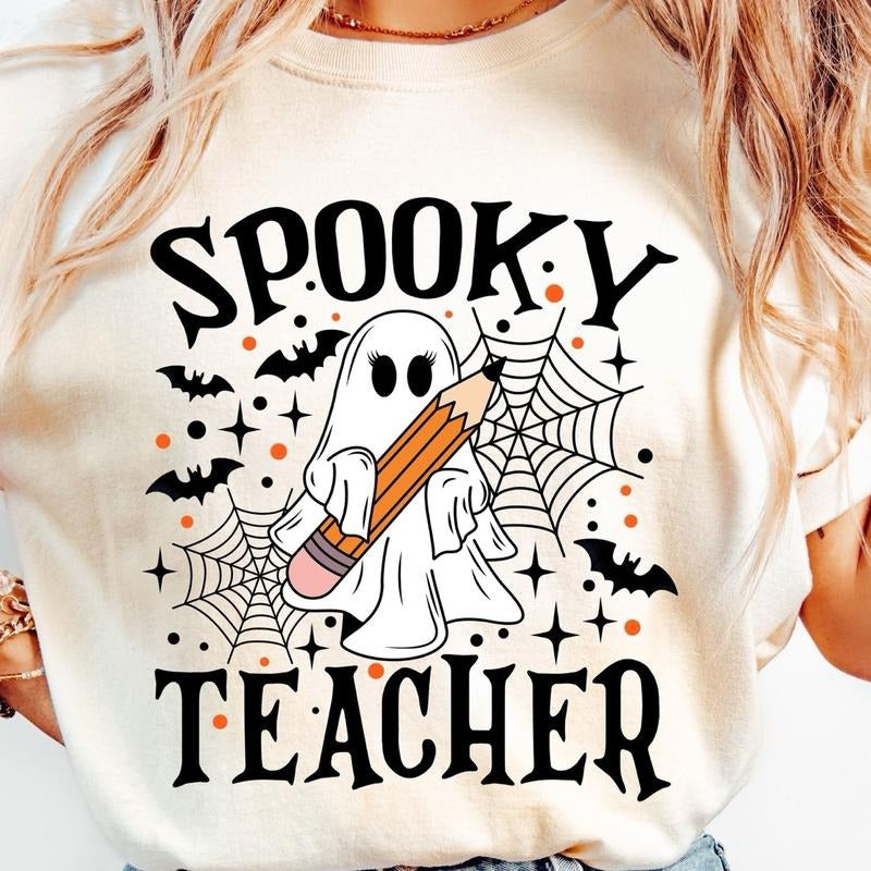 Back To School, Spooky Teacher Shirt,Gift for Teacher, Halloween Teacher Teestyle{n002}2 Hoodie, Sweatshirt | CiraTrend.com