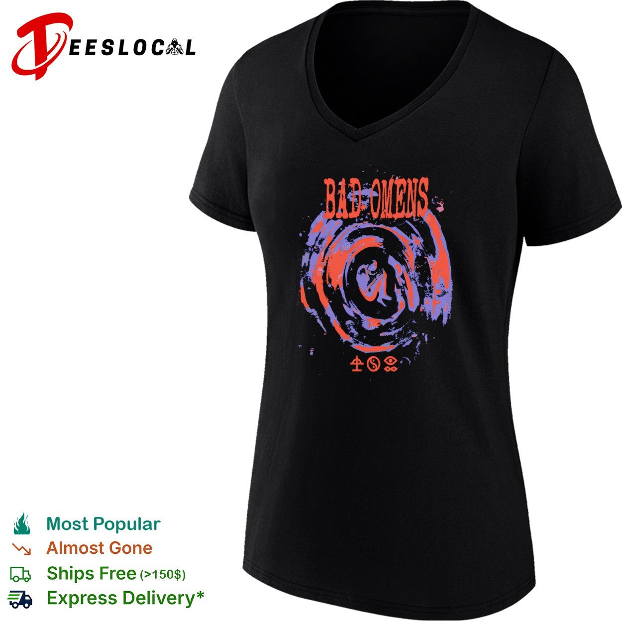 Bad Omens swirl shirt