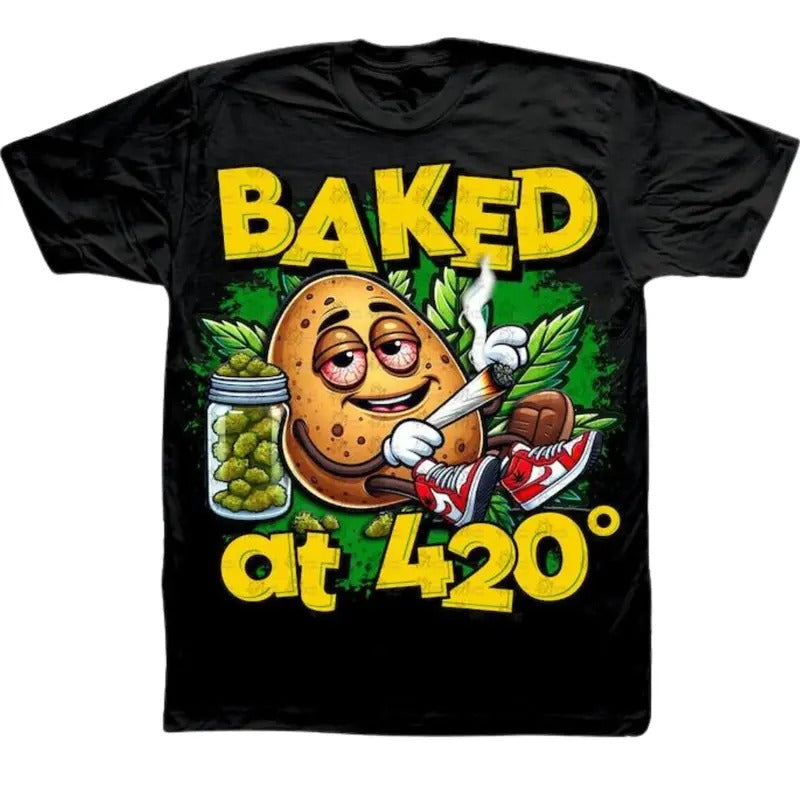 Baked 420 Graphic T-Shirt, Baked at 420 T-Shirt, Gifts Menswear Top Hoodie, Sweatshirt | CiraTrend.com