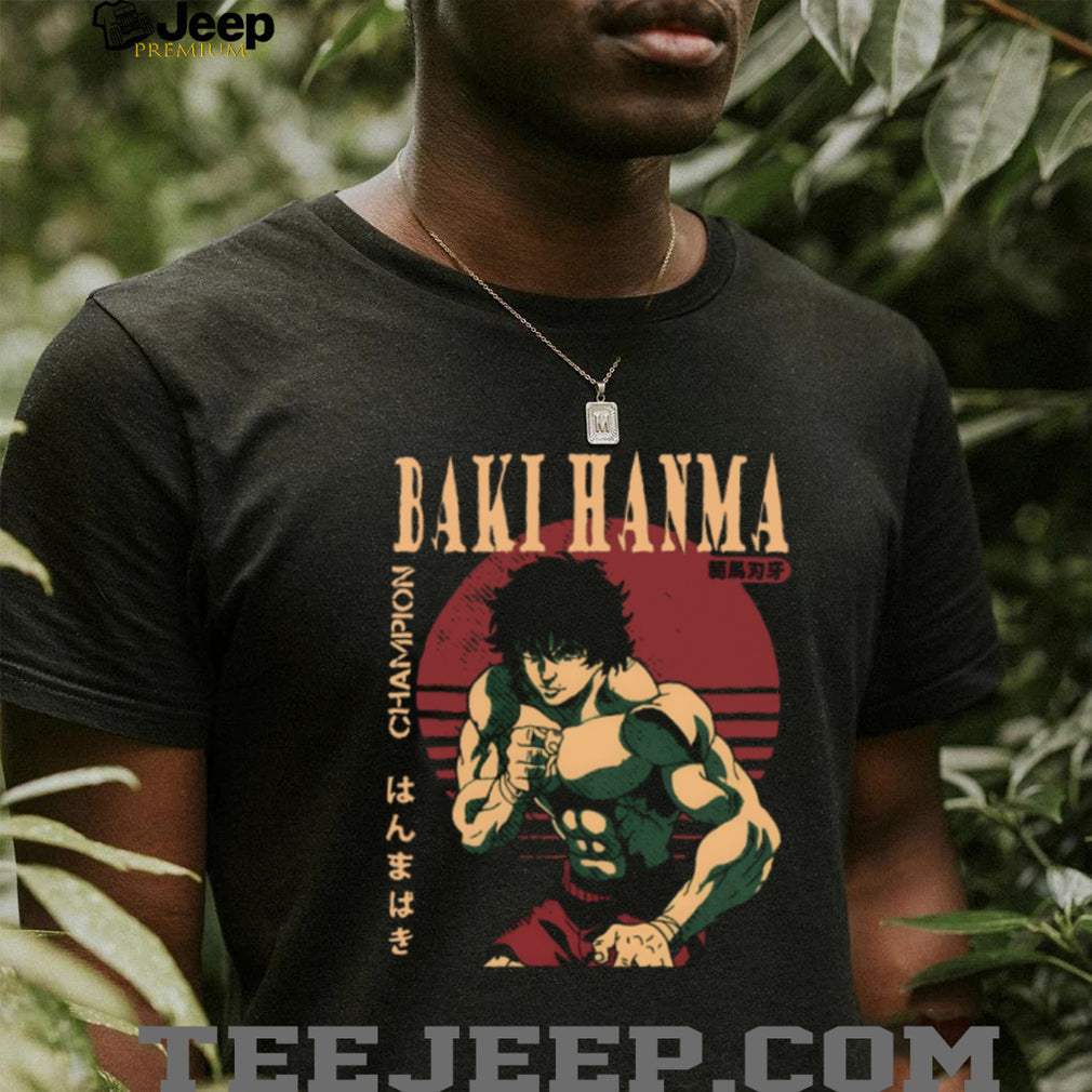 Baki Hanma Champion Retro Sunset Martial Arts Tee