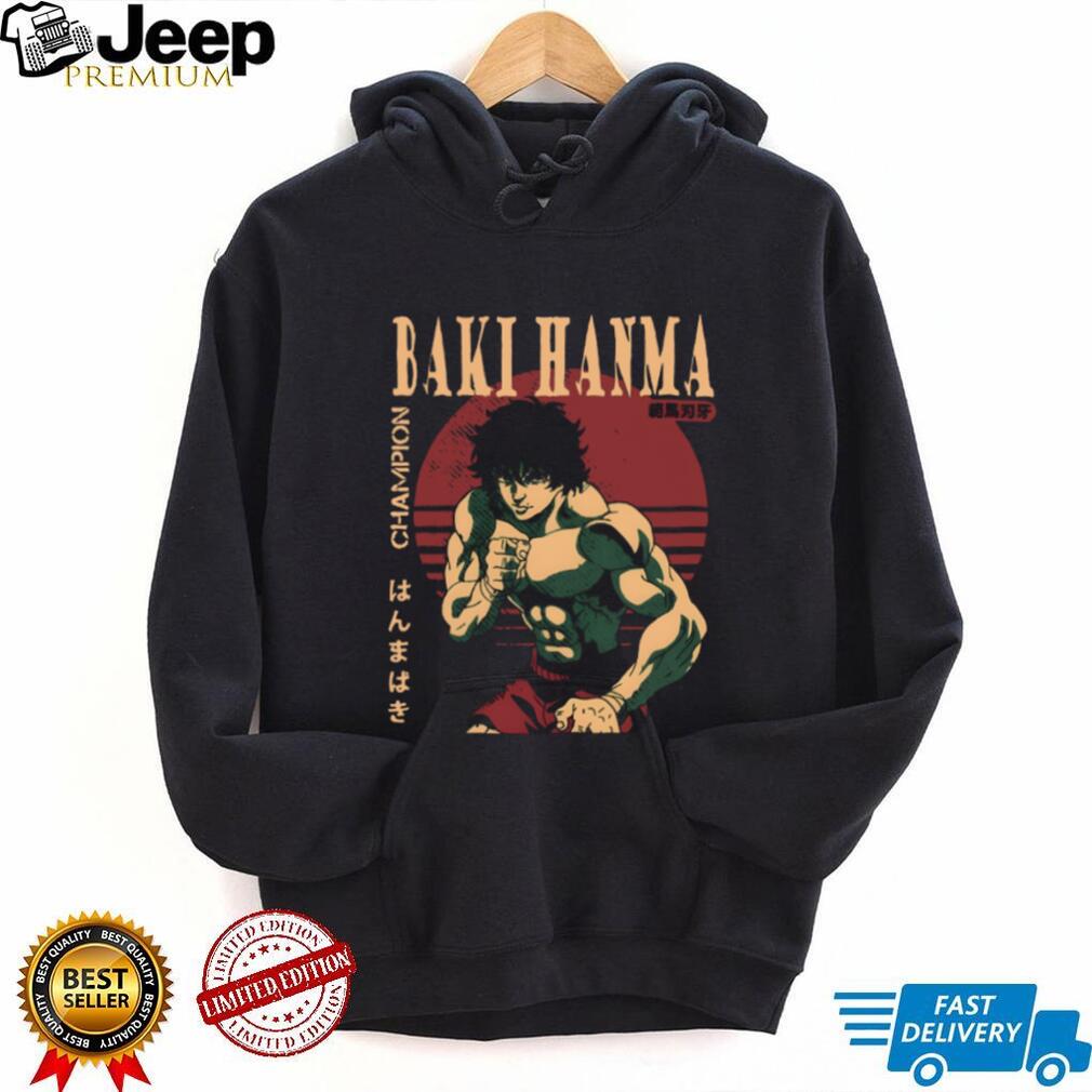 Baki Hanma Champion Retro Sunset Martial Arts Tee