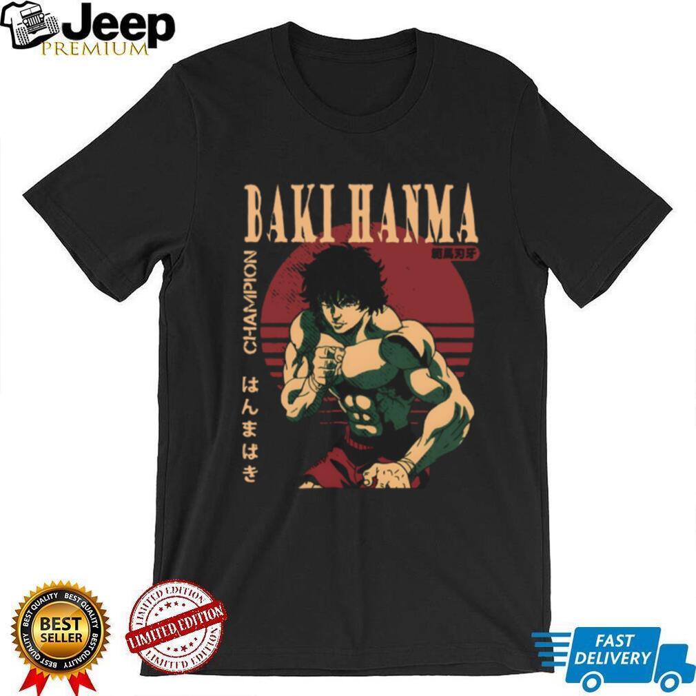 Baki Hanma Champion Retro Sunset Martial Arts Tee
