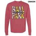 Ball Park Mama Faux Embroidery Long Sleeve Comfort Colors T-Shirt Hoodie, Sweatshirt | CiraTrend.com