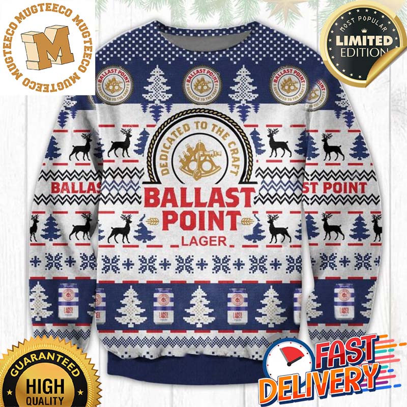 Ballast Point Lager Ugly Christmas Sweater For Holiday 2023 Xmas Gifts