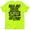Balls - Safety Yellow T-Shirt Hoodie, Sweatshirt | CiraTrend.com (Image 1)