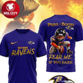 Baltimore Ravens Puss In Boots Fear Me If You Dare Christmas Two Sided Shirt
