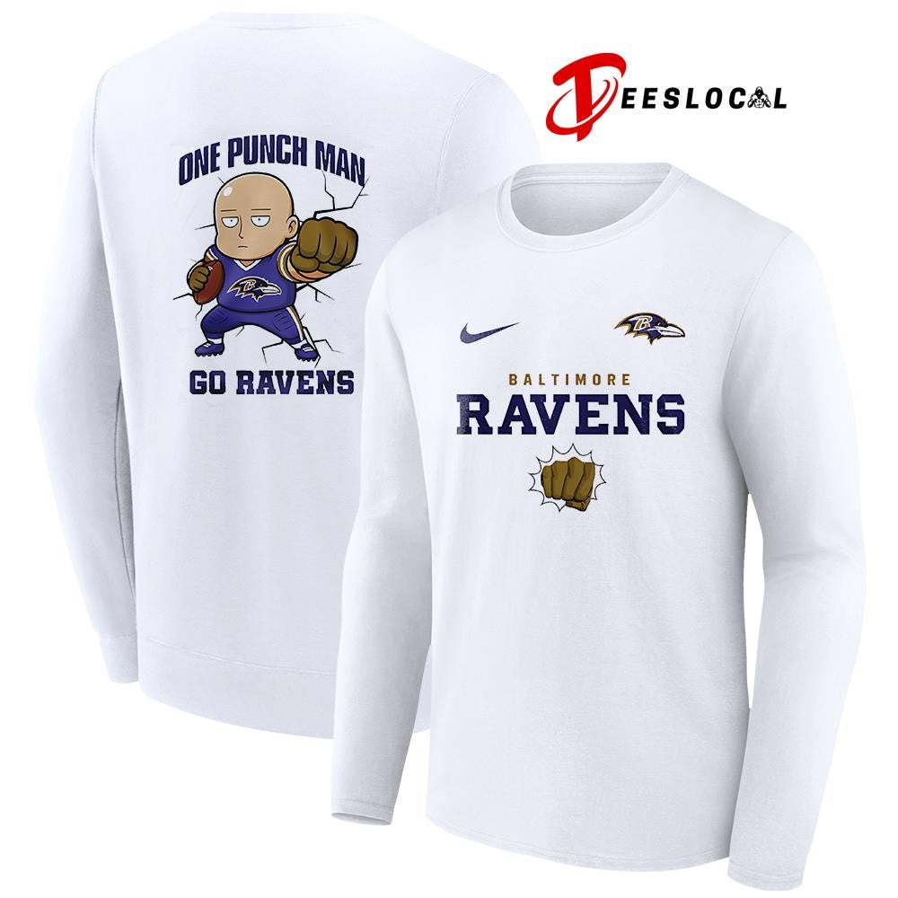 Baltimore Ravens x One Punch Man go Ravens anime shirt