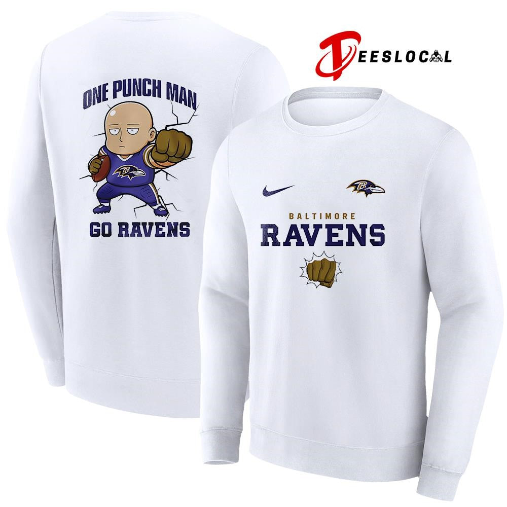 Baltimore Ravens x One Punch Man go Ravens anime shirt