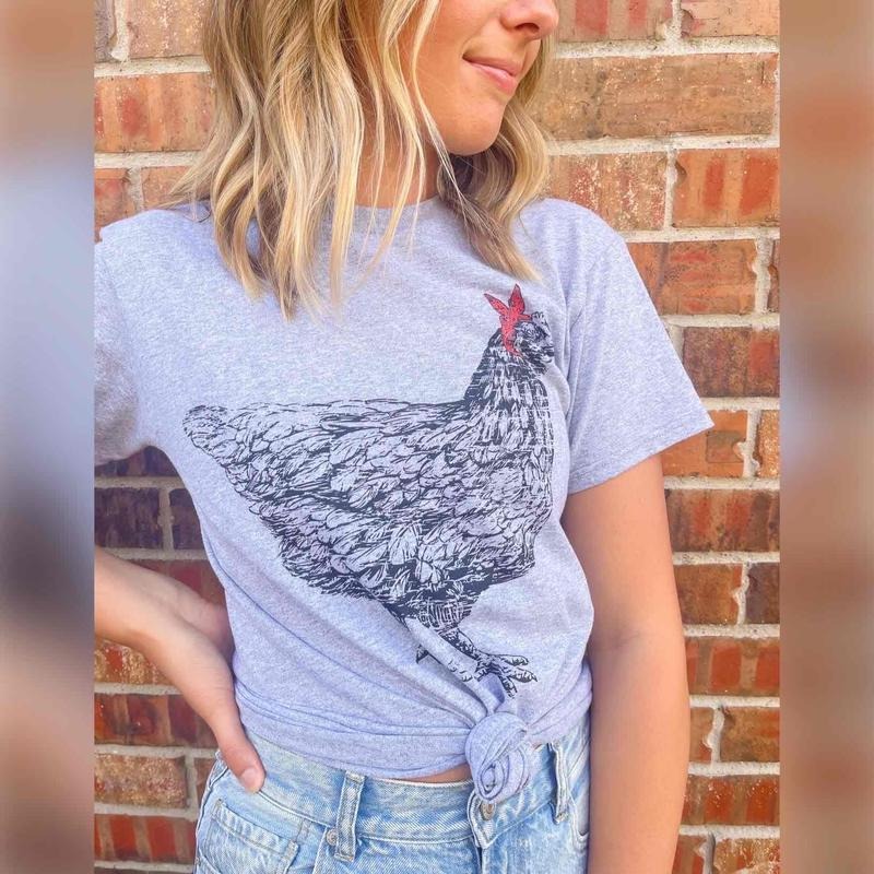 Bandana Chicken Graphic Tee Hoodie, Sweatshirt | CiraTrend.com