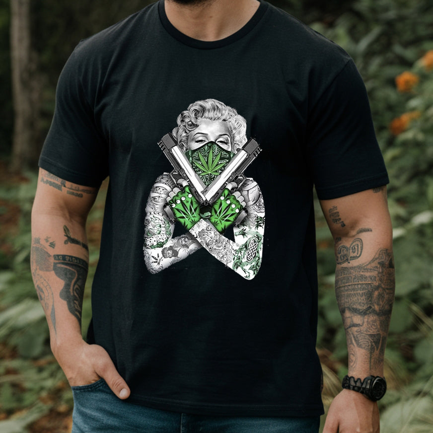 Bandana Guns Marilyn Monroe Weed Shirt Hoodie Sweatshirt Tank Top