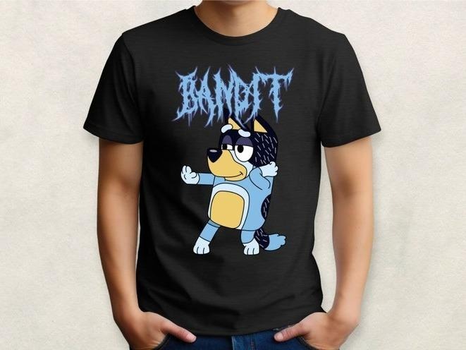Bandit Metal Shirt, Bluey, Black Metal Shirt Hoodie, Sweatshirt | CiraTrend.com