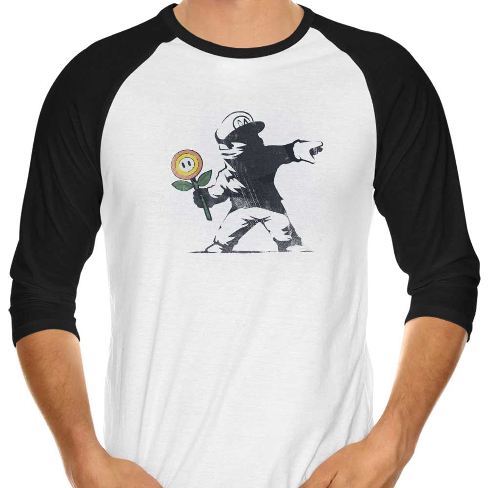 Banksy Flower 3 4 Sleeve T-Shirts, Hoodie, Sweatshirt