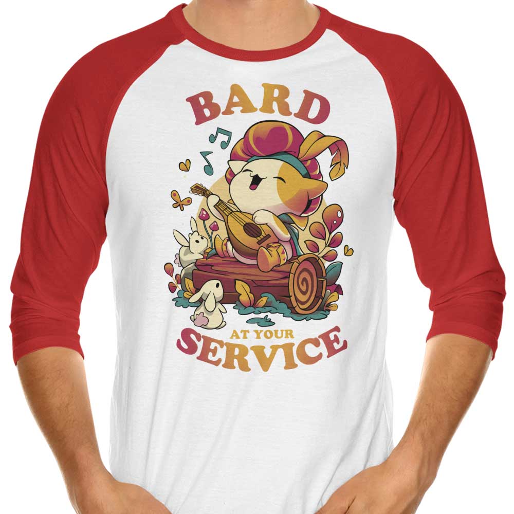 Bard at Your Service - 3/4 Sleeve Raglan T-Shirt Hoodie, Sweatshirt | CiraTrend.com (Image 3)