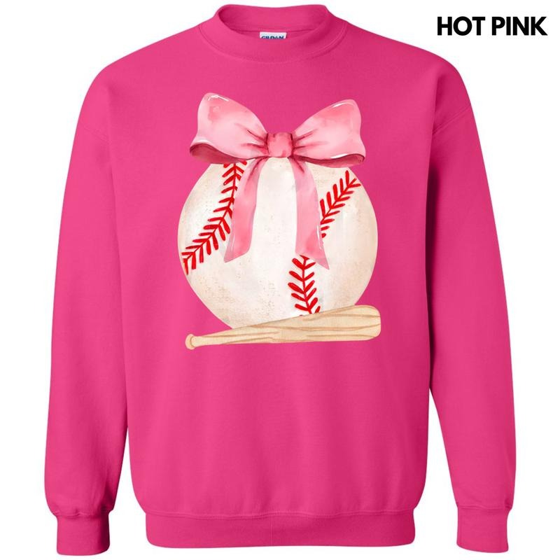 Baseball & Bat Coquette Sweatshirt T-Shirts, Hoodie | CiraTrend.com