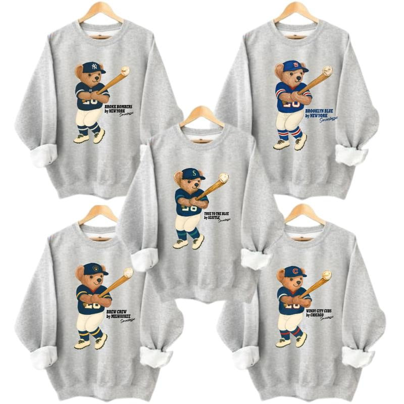 Baseball All Team Graphic Sweatshirt Pullover Vintage Sport Varsity Crewneck T-Shirts, Hoodie | CiraTrend.com