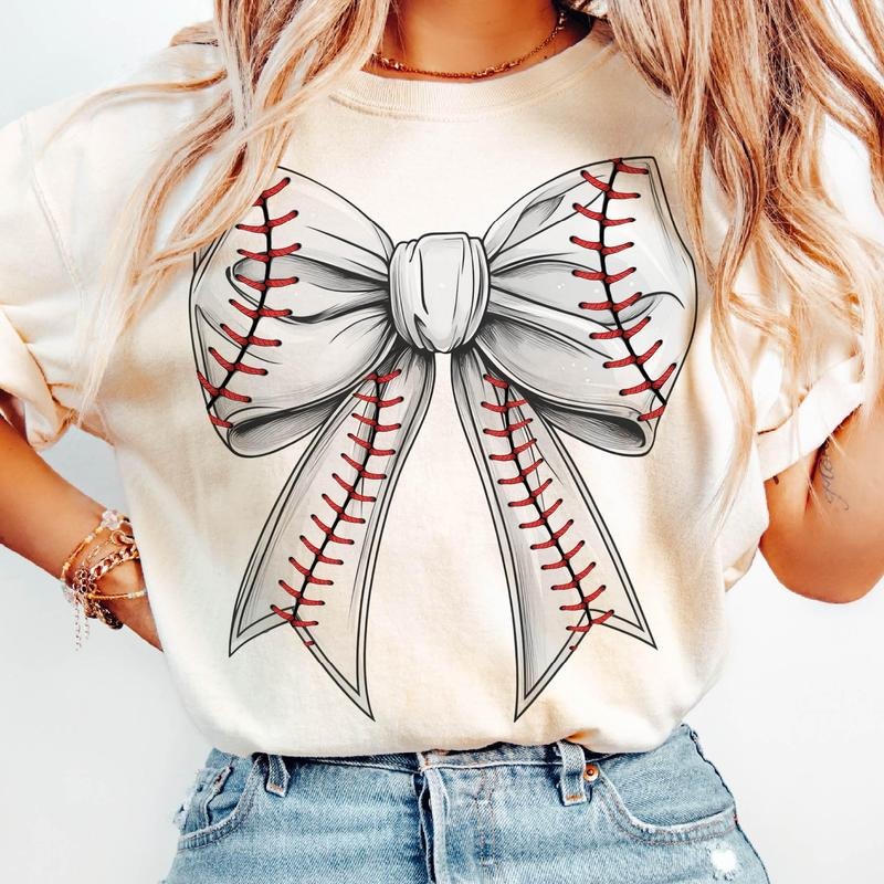 Baseball Bundle T-Shirt, Baseball Coquette bow Shirt, Baseball Mama T-Shirt, Baseball T-Shirt, Game Day T-Shirt,...