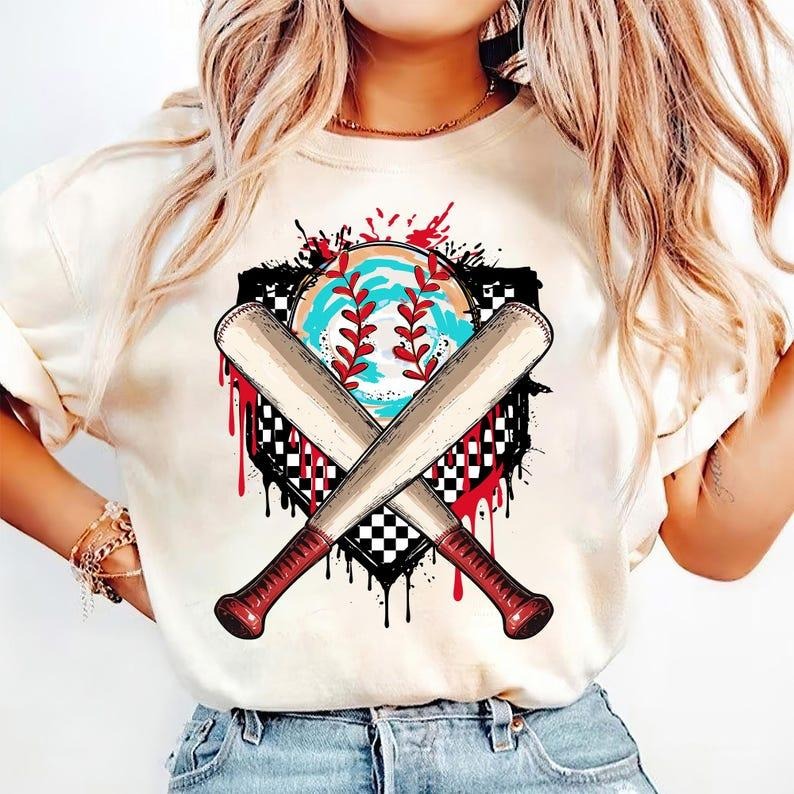 Baseball Game Day Drip with Home Plate Coquette and Retro Style T-Shirt Hoodie, Sweatshirt | CiraTrend.com