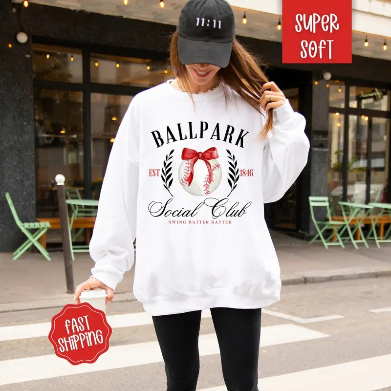 Baseball Mom Sweatshirt, Women's Baseball Shirt, Baseball Social Club, Girls Baseball Sweater, Leggings Outfit, Baseball...