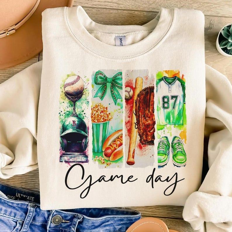 Baseball Sweatshirt Game Day Baseball Coquette Bow Baseball Mama Brushstroke Baseball Mom T-Shirts, Hoodie | CiraTrend.com