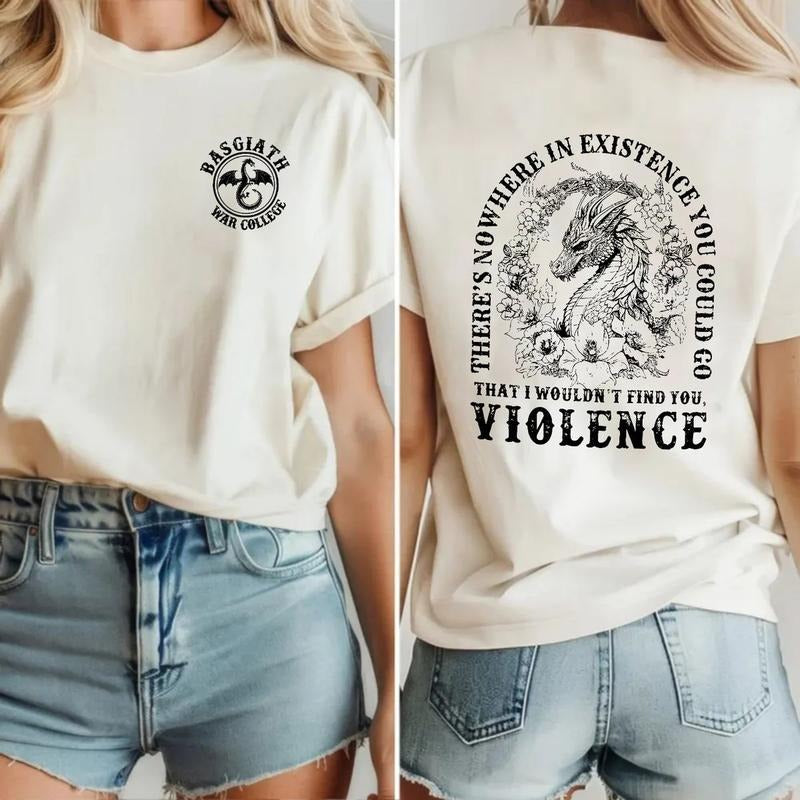 Basgiath War College T Shirt ,Dragon Rider, Fly Or Die,Riders Quadrant,Rebecca Yoros, Fourth Wing Shirt, Violet...