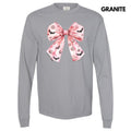 Bat & Pumpkin Pink Bow Long Sleeve Comfort Colors T-Shirt 'NLB' Hoodie, Sweatshirt | CiraTrend.com